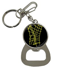 Yellow Abstraction Bottle Opener Key Chains by Valentinaart