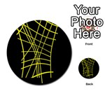 Yellow abstraction Multi-purpose Cards (Round)  Front 21