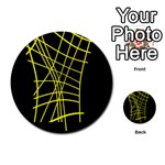Yellow abstraction Multi-purpose Cards (Round)  Back 29