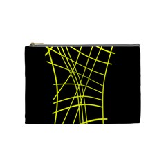 Yellow Abstraction Cosmetic Bag (medium)  by Valentinaart