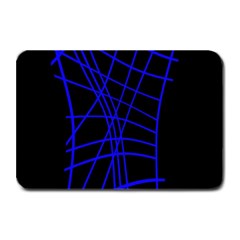 Neon Blue Abstraction Plate Mats by Valentinaart