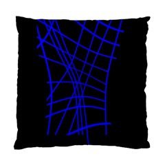 Neon Blue Abstraction Standard Cushion Case (two Sides)