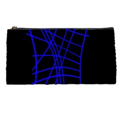 Neon Blue Abstraction Pencil Cases by Valentinaart