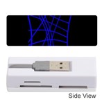 Neon blue abstraction Memory Card Reader (Stick)  Front