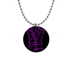 Neon Purple Abstraction Button Necklaces by Valentinaart