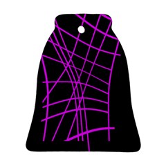 Neon Purple Abstraction Bell Ornament (2 Sides)