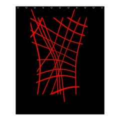 Neon Red Abstraction Shower Curtain 60  X 72  (medium)  by Valentinaart