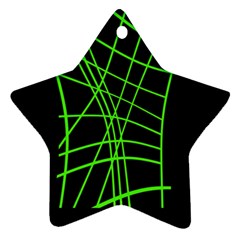 Green neon abstraction Ornament (Star) 