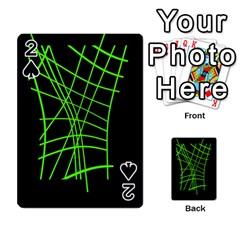 Green neon abstraction Playing Cards 54 Designs 