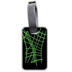 Green neon abstraction Luggage Tags (Two Sides)