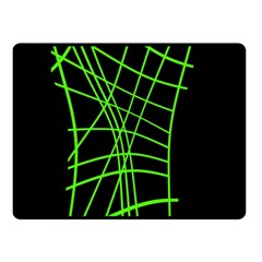 Green neon abstraction Double Sided Fleece Blanket (Small) 