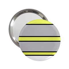 Yellow And Gray Lines 2 25  Handbag Mirrors