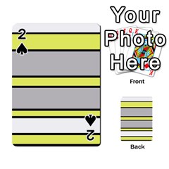 Yellow And Gray Lines Playing Cards 54 Designs 