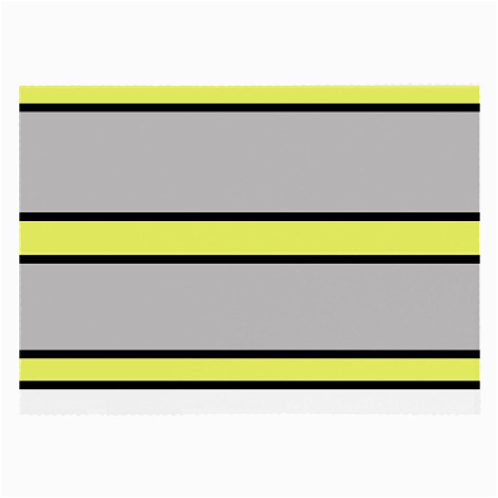 Yellow and gray lines Large Glasses Cloth