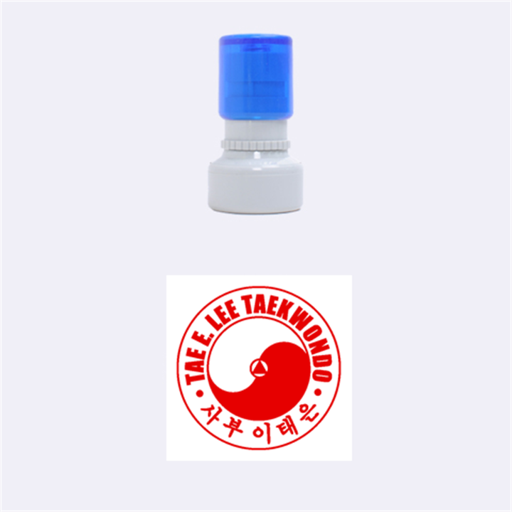 TaeELeeStamp-red-small Small Rubber Stamp (Round)
