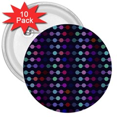 Connected Dots                                                                                     			3  Button (10 Pack) by LalyLauraFLM