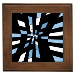 Blue Abstraction Framed Tiles by Valentinaart