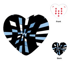 Blue Abstraction Playing Cards (heart)  by Valentinaart