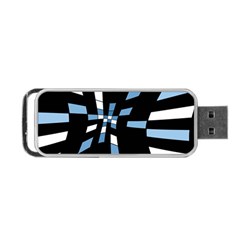 Blue Abstraction Portable Usb Flash (one Side) by Valentinaart