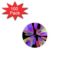 Colorful Abstract Flower 1  Mini Magnets (100 Pack)  by Valentinaart