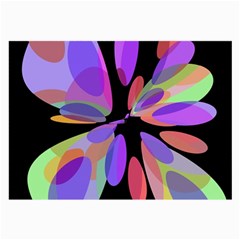 Colorful Abstract Flower Large Glasses Cloth (2-side) by Valentinaart