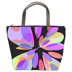 Colorful Abstract Flower Bucket Bags by Valentinaart