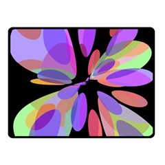 Colorful Abstract Flower Fleece Blanket (small) by Valentinaart