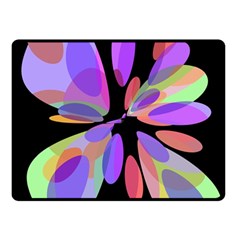 Colorful Abstract Flower Double Sided Fleece Blanket (small)  by Valentinaart