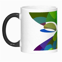 Green Abstract Flower Morph Mugs by Valentinaart