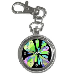 Green Abstract Flower Key Chain Watches by Valentinaart