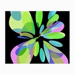 Green abstract flower Small Glasses Cloth Front