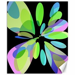 Green Abstract Flower Canvas 8  X 10  by Valentinaart