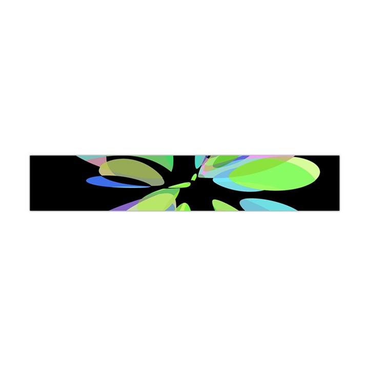 Green abstract flower Flano Scarf (Mini)