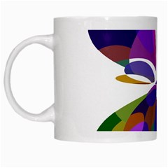 Colorful Abstract Flower White Mugs by Valentinaart