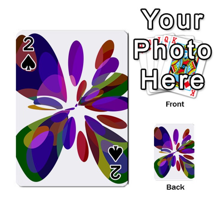 Colorful abstract flower Playing Cards 54 Designs 