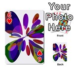 Colorful abstract flower Playing Cards 54 Designs  Front - Heart6