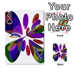 Colorful abstract flower Playing Cards 54 Designs  Front - Spade4