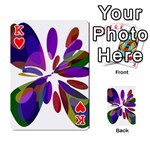 Colorful abstract flower Playing Cards 54 Designs  Front - HeartK