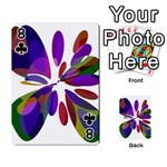 Colorful abstract flower Playing Cards 54 Designs  Front - Club8