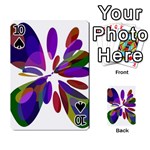 Colorful abstract flower Playing Cards 54 Designs  Front - Spade10