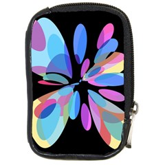 Blue Abstract Flower Compact Camera Cases by Valentinaart