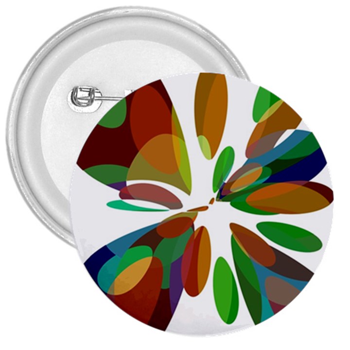 Colorful abstract flower 3  Buttons