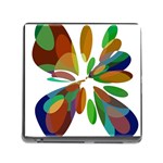 Colorful abstract flower Memory Card Reader (Square) Front