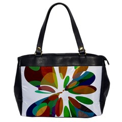 Colorful Abstract Flower Office Handbags by Valentinaart