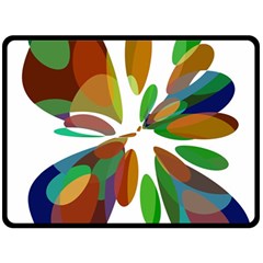 Colorful Abstract Flower Fleece Blanket (large)  by Valentinaart