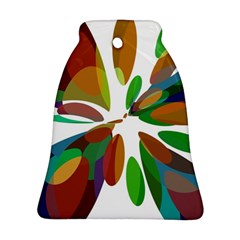 Colorful Abstract Flower Bell Ornament (2 Sides) by Valentinaart