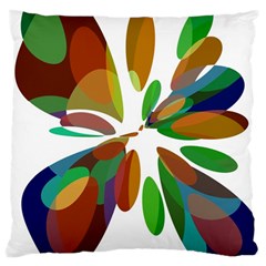 Colorful Abstract Flower Large Cushion Case (two Sides) by Valentinaart