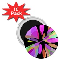 Pink Abstract Flower 1 75  Magnets (10 Pack)  by Valentinaart