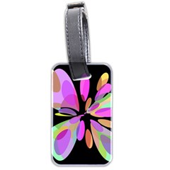 Pink Abstract Flower Luggage Tags (two Sides) by Valentinaart