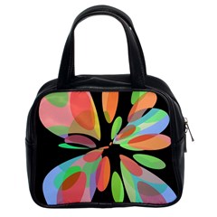 Colorful Abstract Flower Classic Handbags (2 Sides) by Valentinaart